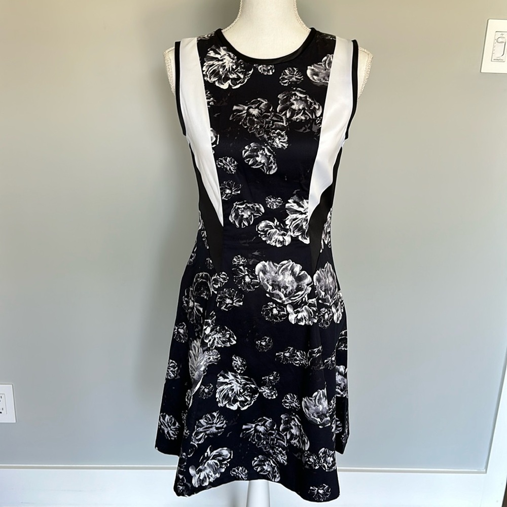 Pretty Black and White Floral Dress
